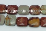 CNJ15 15.5 inches 15*15mm faceted square natural noreena jasper beads