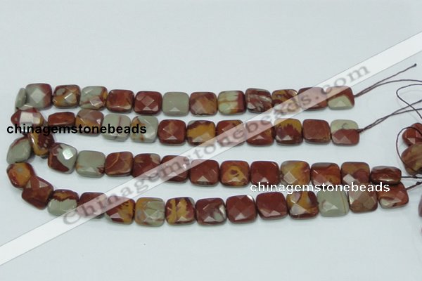 CNJ15 15.5 inches 15*15mm faceted square natural noreena jasper beads