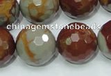 CNJ21 15.5 inches 20mm faceted round natural noreena jasper beads