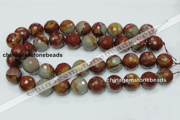 CNJ21 15.5 inches 20mm faceted round natural noreena jasper beads