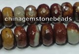 CNJ23 15.5 inches 8*14mm faceted rondelle natural noreena jasper beads