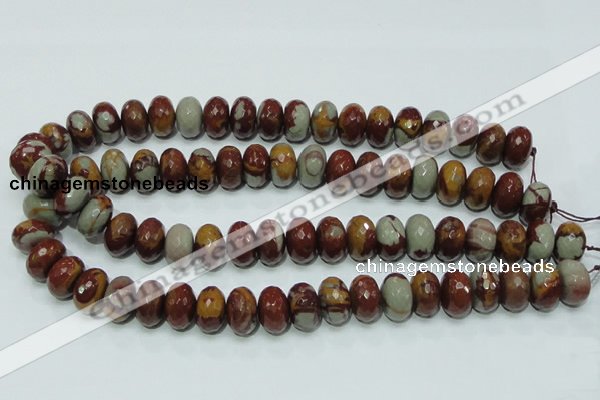 CNJ24 15.5 inches 10*16mm faceted rondelle natural noreena jasper beads