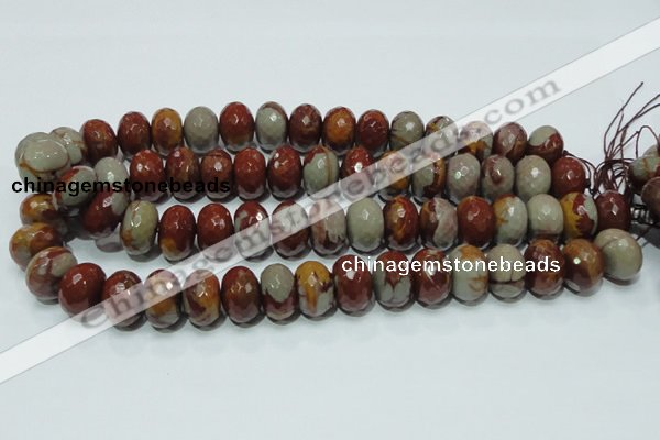 CNJ25 15.5 inches 12*18mm faceted rondelle natural noreena jasper beads