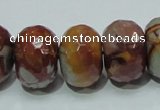 CNJ26 15.5 inches 14*20mm faceted rondelle natural noreena jasper beads