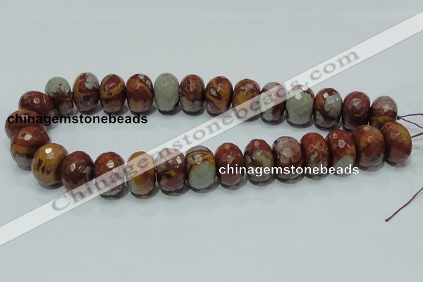 CNJ26 15.5 inches 14*20mm faceted rondelle natural noreena jasper beads