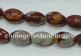 CNJ28 15.5 inches 10*14mm faceted rice natural noreena jasper beads