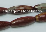 CNJ30 15.5 inches 10*30mm faceted rice natural noreena jasper beads