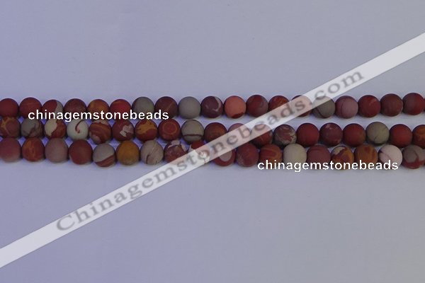 CNJ302 15.5 inches 8mm round matte noreena jasper beads wholesale