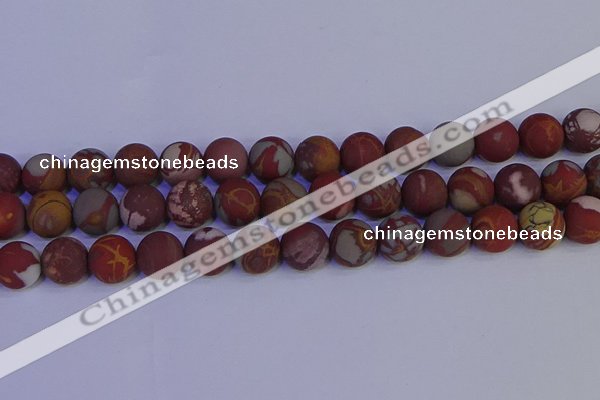 CNJ305 15.5 inches 14mm round matte noreena jasper beads wholesale