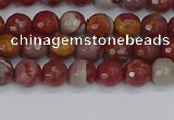 CNJ308 15.5 inches 4mm faceted round noreena jasper beads