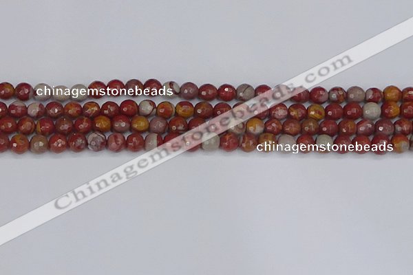 CNJ309 15.5 inches 6mm faceted round noreena jasper beads