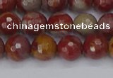 CNJ310 15.5 inches 8mm faceted round noreena jasper beads