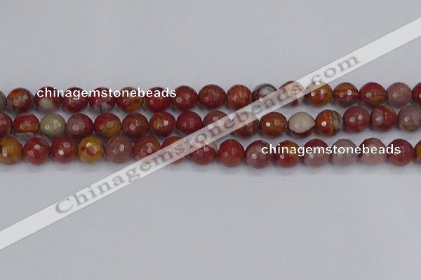 CNJ311 15.5 inches 10mm faceted round noreena jasper beads