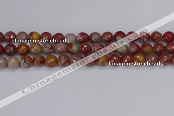 CNJ312 15.5 inches 12mm faceted round noreena jasper beads