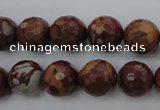 CNJ38 15.5 inches 12mm faceted round noreena jasper beads wholesale