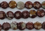 CNJ41 15.5 inches 10mm faceted coin noreena jasper beads