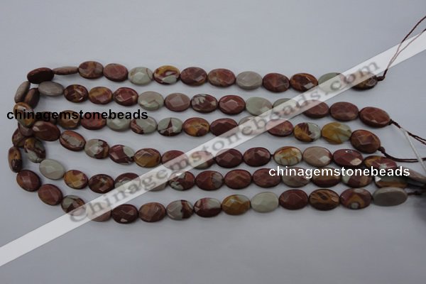 CNJ50 15.5 inches 10*14mm faceted oval noreena jasper beads