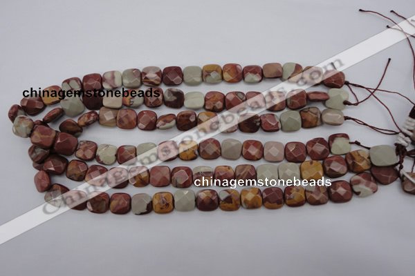 CNJ58 15.5 inches 12*12mm faceted square noreena jasper beads