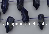 CNL1151 15.5 inches 7*17mm faceted cone lapis lazuli gemstone beads