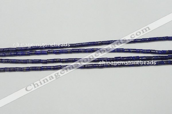 CNL1269 15.5 inches 3*6mm tube natural lapis lazuli beads