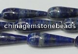 CNL1271 15.5 inches 10*35mm teardrop natural lapis lazuli beads