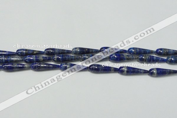 CNL1271 15.5 inches 10*35mm teardrop natural lapis lazuli beads