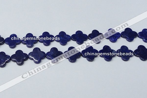 CNL1283 15.5 inches 20mm flower natural lapis lazuli beads