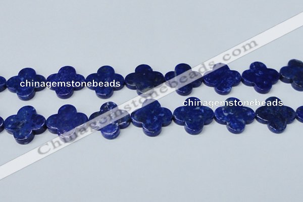 CNL1284 15.5 inches 25mm flower natural lapis lazuli beads