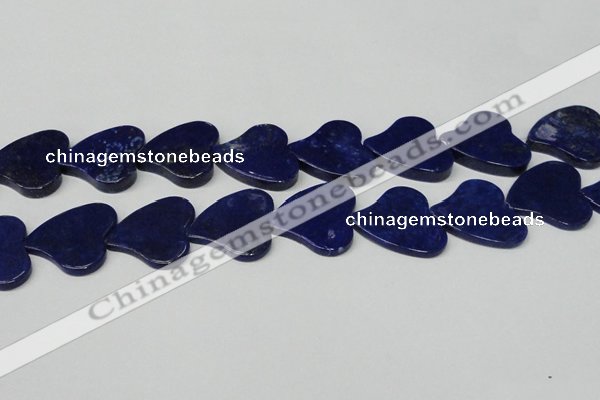 CNL1291 15.5 inches 31*33mm heart natural lapis lazuli beads