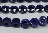 CNL1307 15.5 inches 8mm donut natural lapis lazuli beads