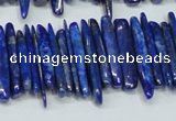 CNL1314 15.5 inches 3*25mm - 4*35mm wand natural lapis lazuli beads