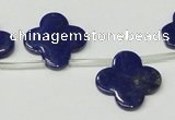 CNL1316 Top drilled 19mm flower natural lapis lazuli beads