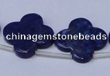 CNL1317 Top drilled 24mm flower natural lapis lazuli beads