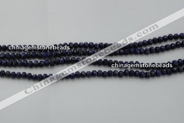 CNL1401 15.5 inches 3*5mm faceted rondelle lapis lazuli beads