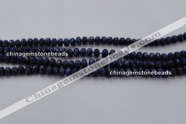 CNL1402 15.5 inches 4*6mm faceted rondelle lapis lazuli beads