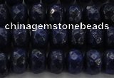 CNL1403 15.5 inches 5*8mm faceted rondelle lapis lazuli beads