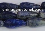 CNL1607 15.5 inches 12*25mm faceted teardrop lapis lazuli beads