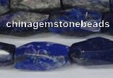 CNL1608 15.5 inches 12*25mm - 14*30mm faceted nuggets lapis lazuli beads