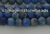 CNL1651 15.5 inches 6mm round matte lapis lazuli beads wholesale