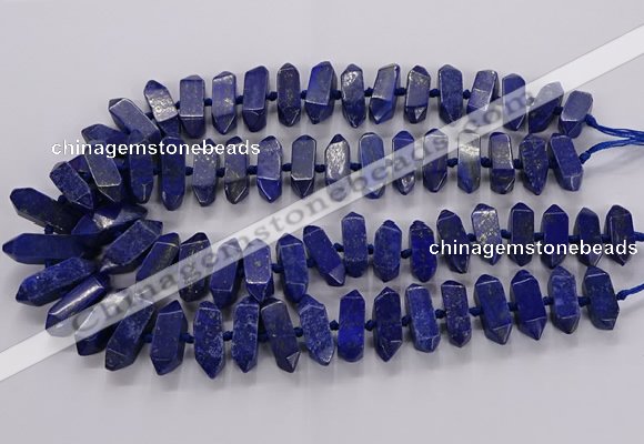 CNL1661 15.5 inches 8*25mm - 10*35mm sticks lapis lazuli beads