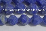 CNL1667 15.5 inches 10mm faceted nuggets matte lapis lazuli beads