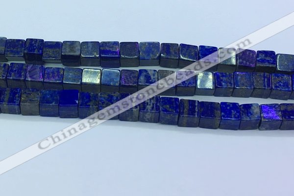 CNL1675 15.5 inches 9*9mm cube lapis lazuli gemstone beads