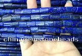 CNL1680 15.5 inches 8*12mm - 9*14mm flat tube lapis lazuli beads