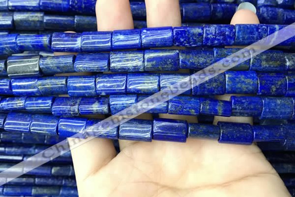 CNL1680 15.5 inches 8*12mm - 9*14mm flat tube lapis lazuli beads