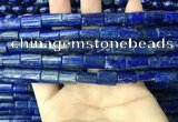 CNL1681 15.5 inches 10*13mm - 10*15mm flat tube lapis lazuli beads