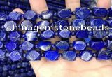 CNL1687 4mm round & 8*10mm - 9*13mm faceted nuggets lapis lazuli beads