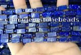 CNL1689 4mm round & 5*10mm - 6*12mm cuboid lapis lazuli beads