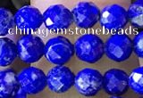 CNL1705 15.5 inches 4mm faceted round lapis lazuli beads