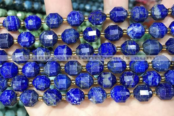 CNL1720 15 inches 9*10mm faceted lapis lazuli beads wholesale