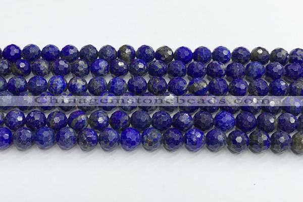 CNL1730 15 inches 6mm faceted round lapis lazuli beads